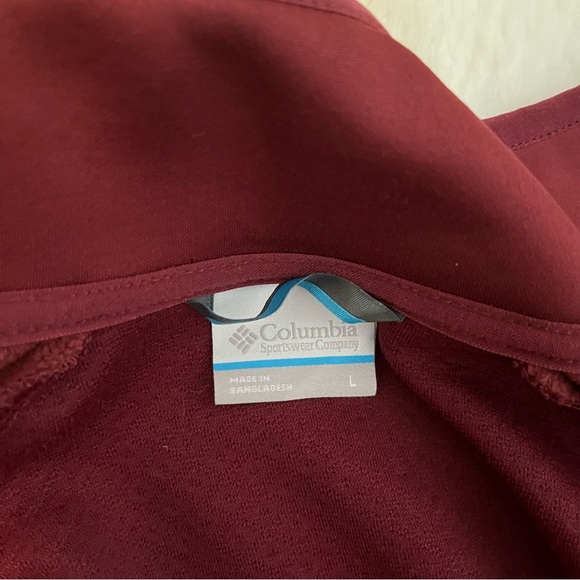 Columbia Full Zip Jacket Deep Maroon - size L - Picture 7 of 9